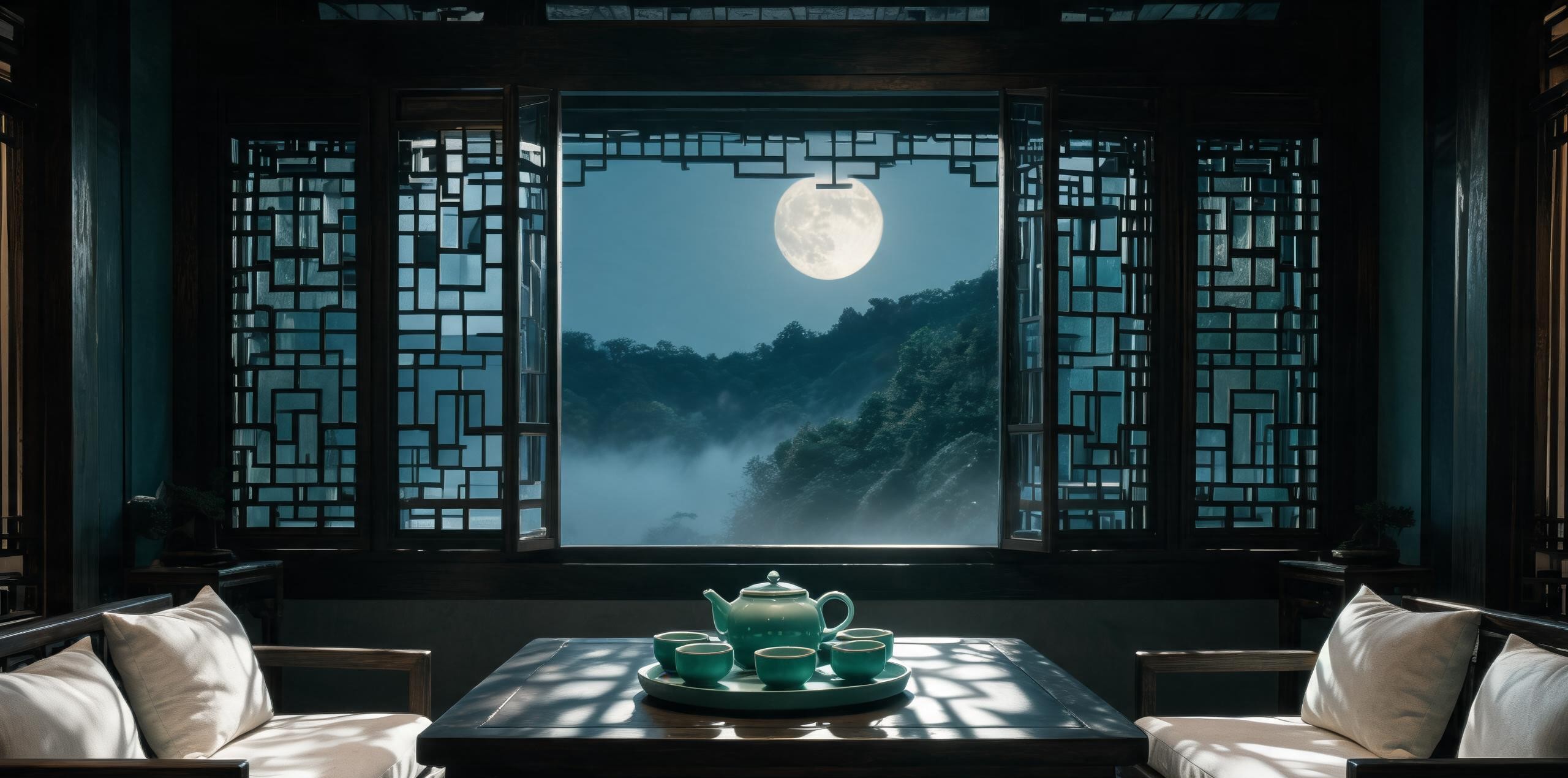 抱山厅——泉月茶舍馆景